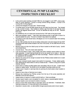 centrifugal pump checklist pdf|pump inspection checklist pdf.